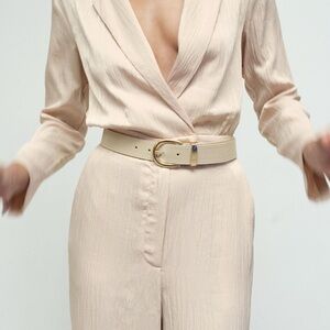 Brand new | wrinkled effect satin Zara jumpsuit